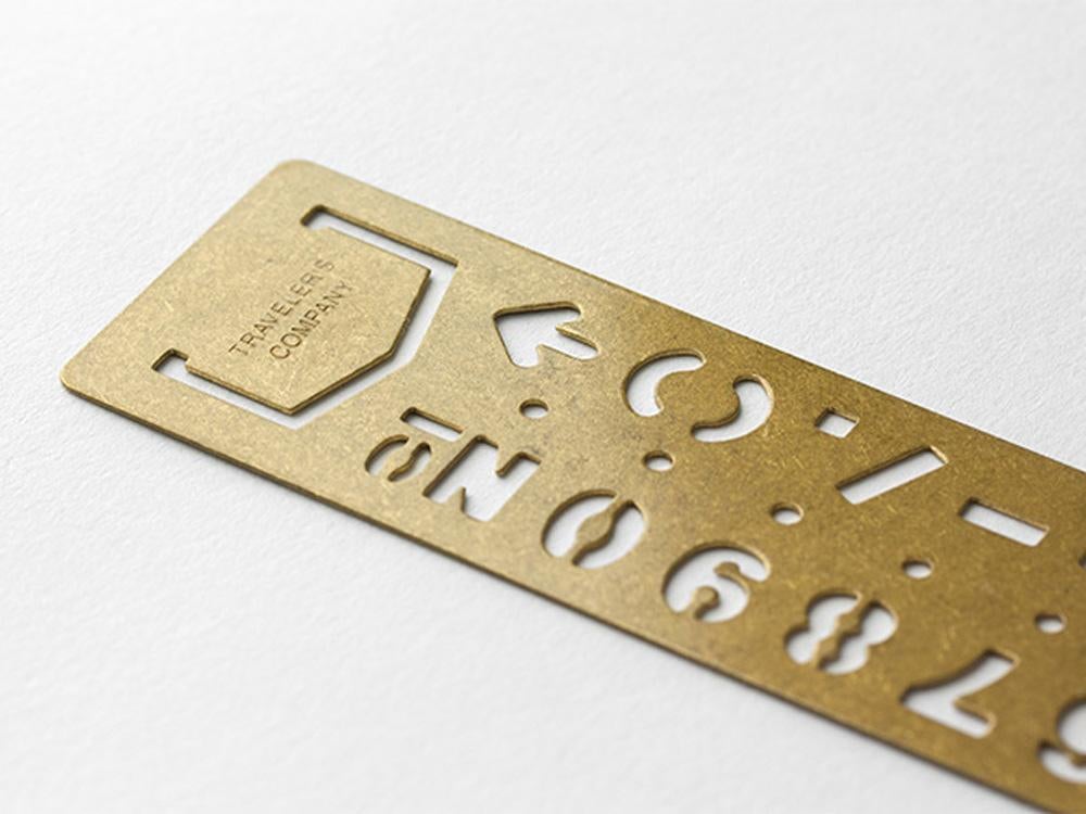 Brass Template Bookmark - Numbers