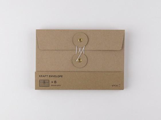 Button String Envelopes Set of 8