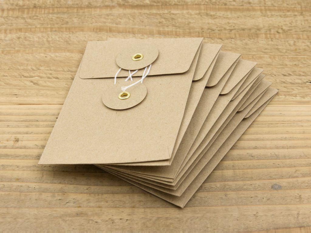 Button String Envelopes Set of 8