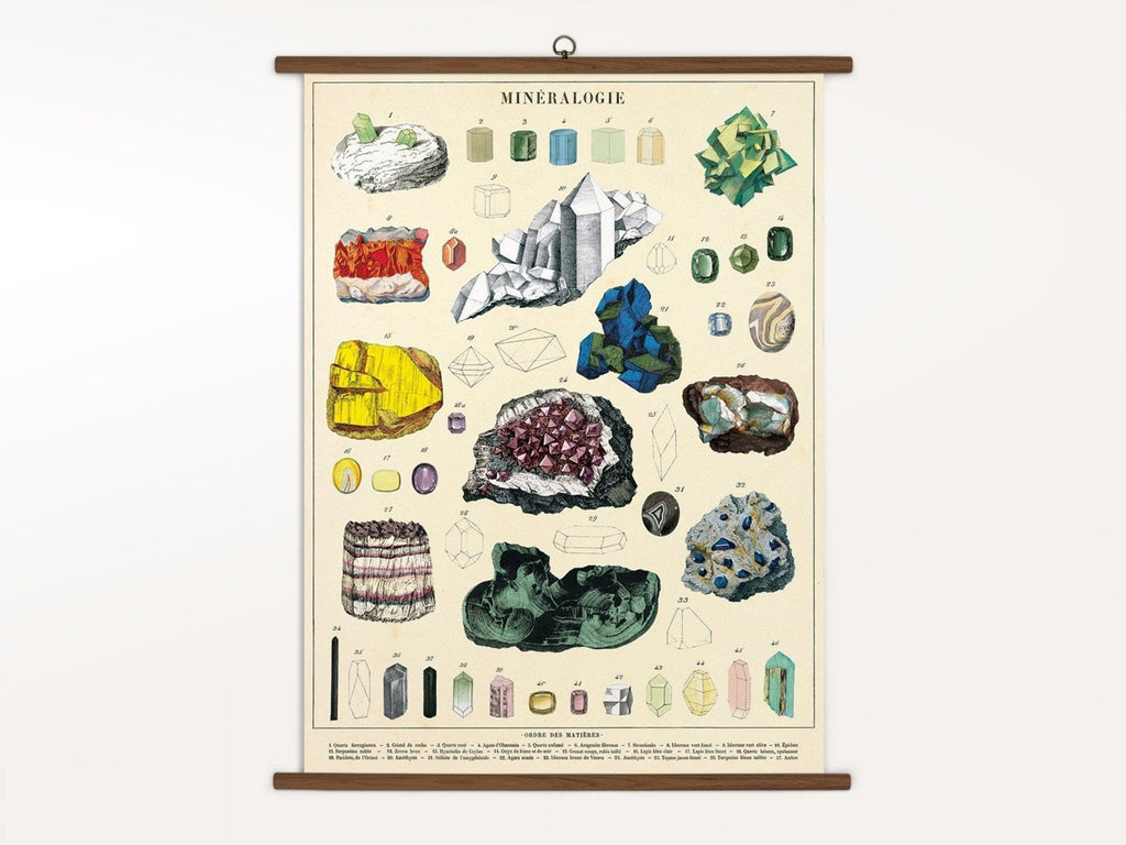 Cavallini Vintage School Chart - Mineralogie