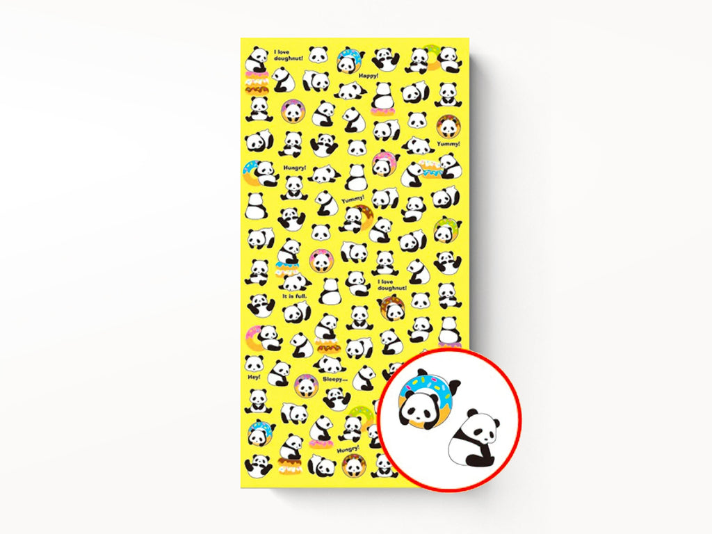 Donut Panda Sticker Sheet
