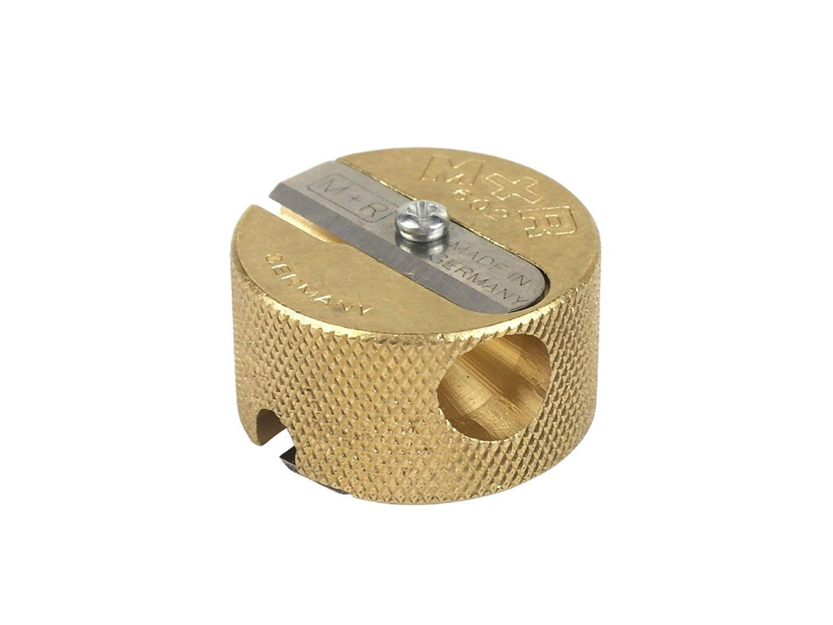 Double Round Brass Pencil Sharpener