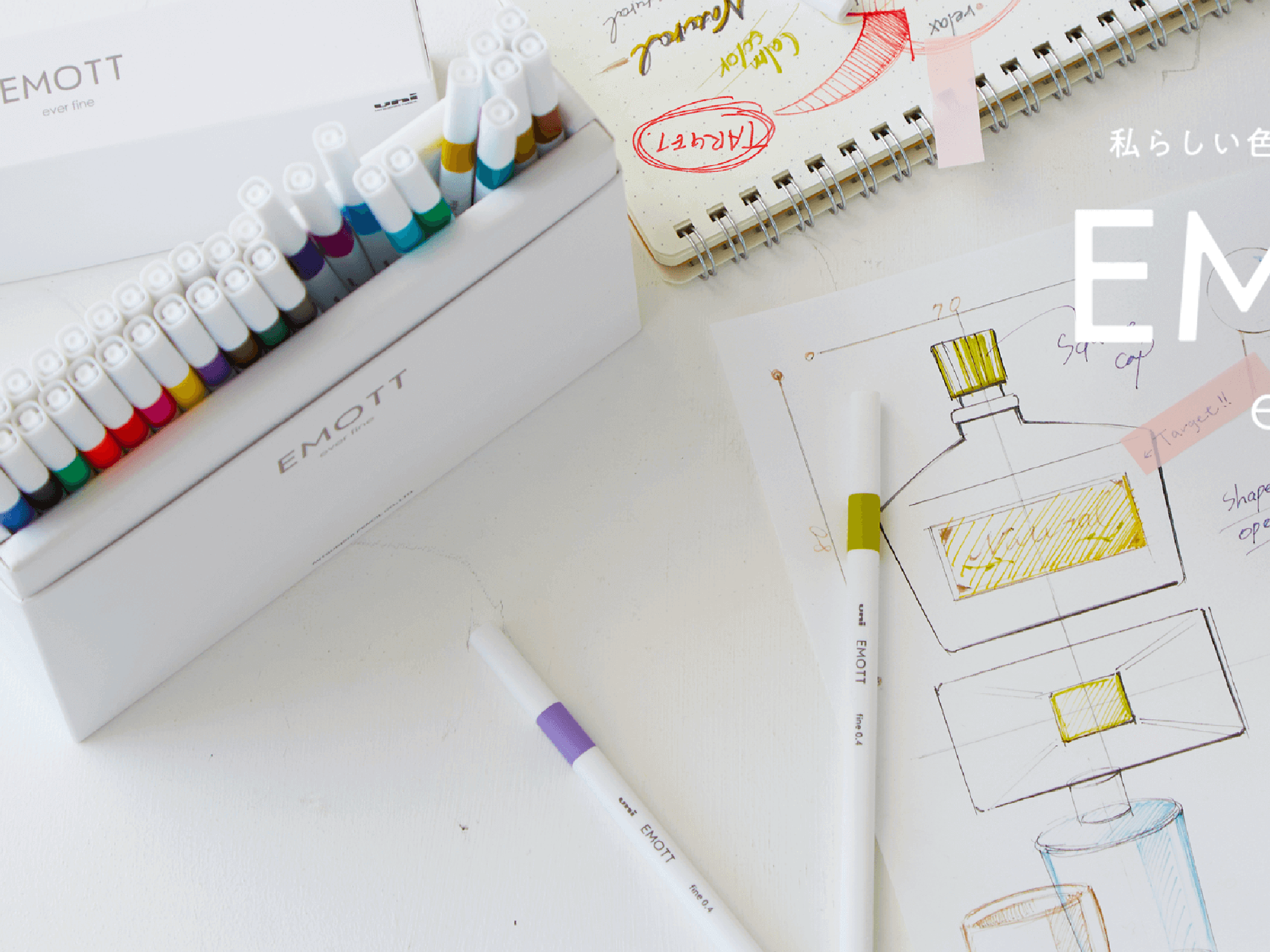 Emott Ever Fine Color Liners Complete Set of 40 – Jenni Bick Custom Journals