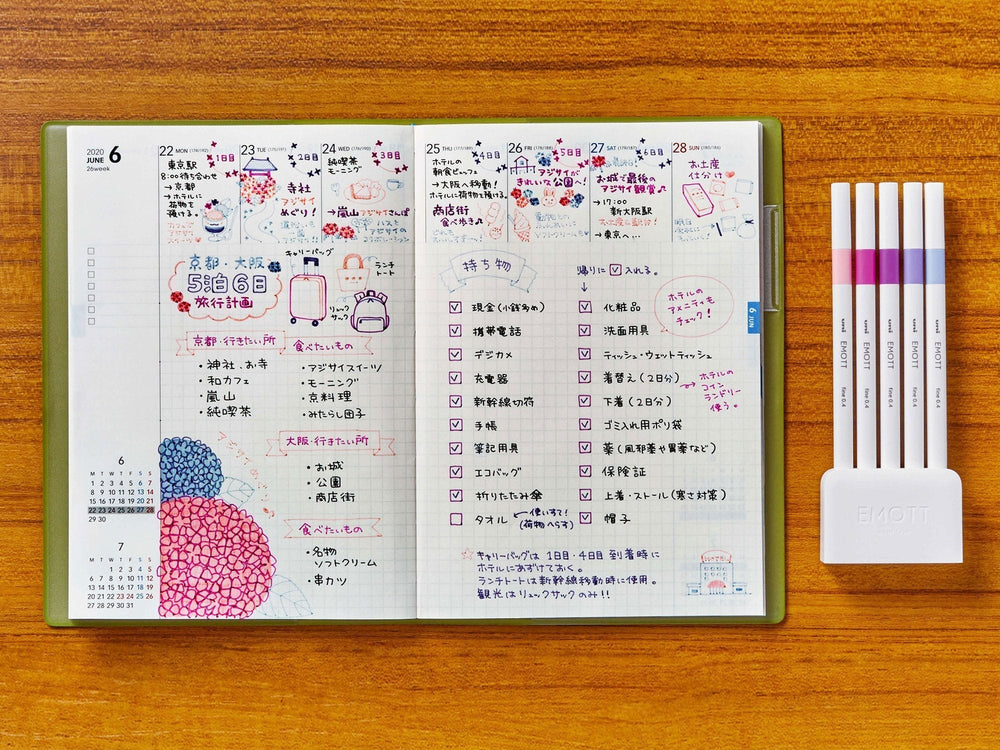 Emott Ever Fine Color Liners Set of 5 - Floral Colors