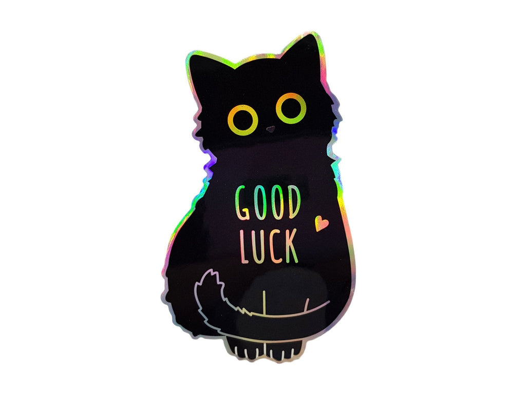 Good Luck Cat Vinyl Sticker
