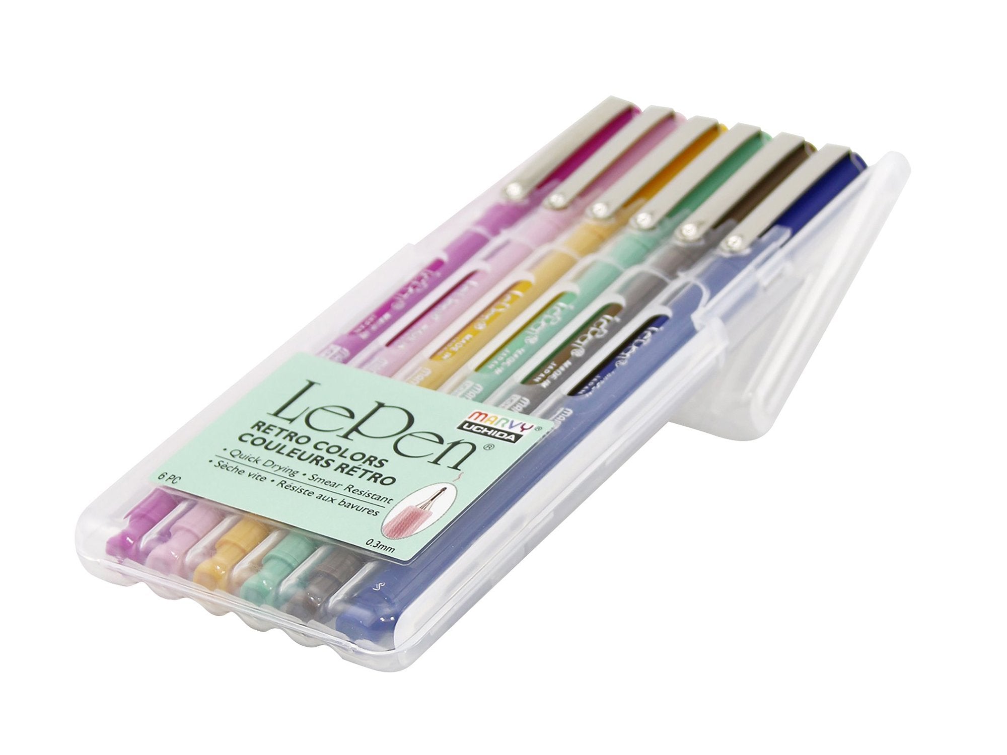 Le Pen Retro Colors - Set of 6 Pens – Jenni Bick Custom Journals