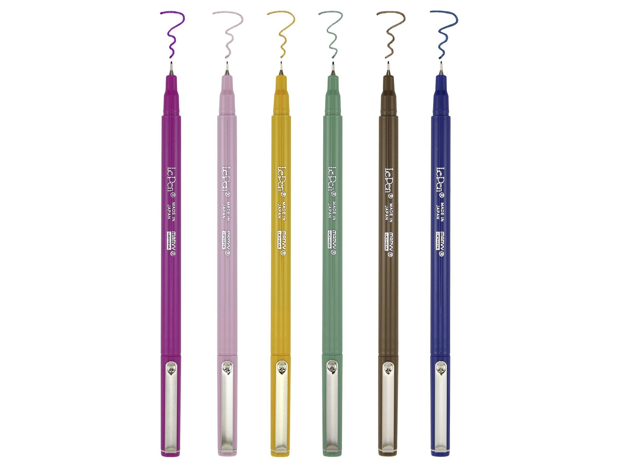 Le Pen Retro Colors - Set of 6 Pens – Jenni Bick Custom Journals