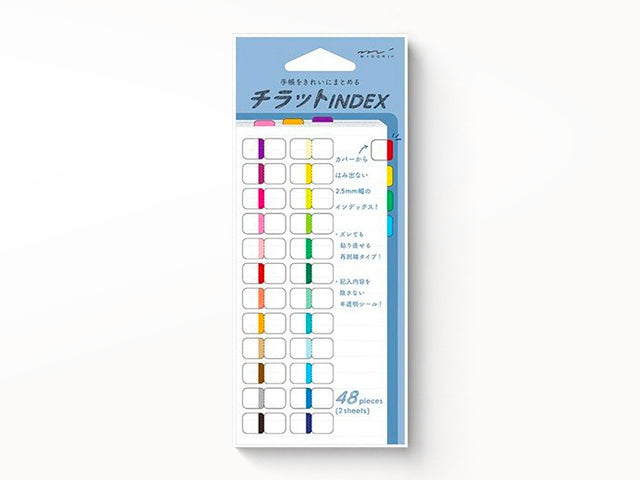 Midori Index Label Chiratto 24 Colors Vivid