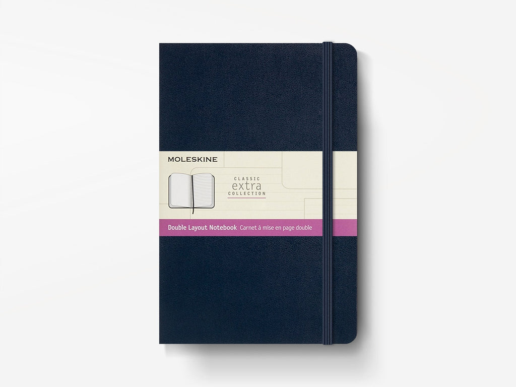 Moleskine Classic Notebook - Double Layout Sapphire Blue