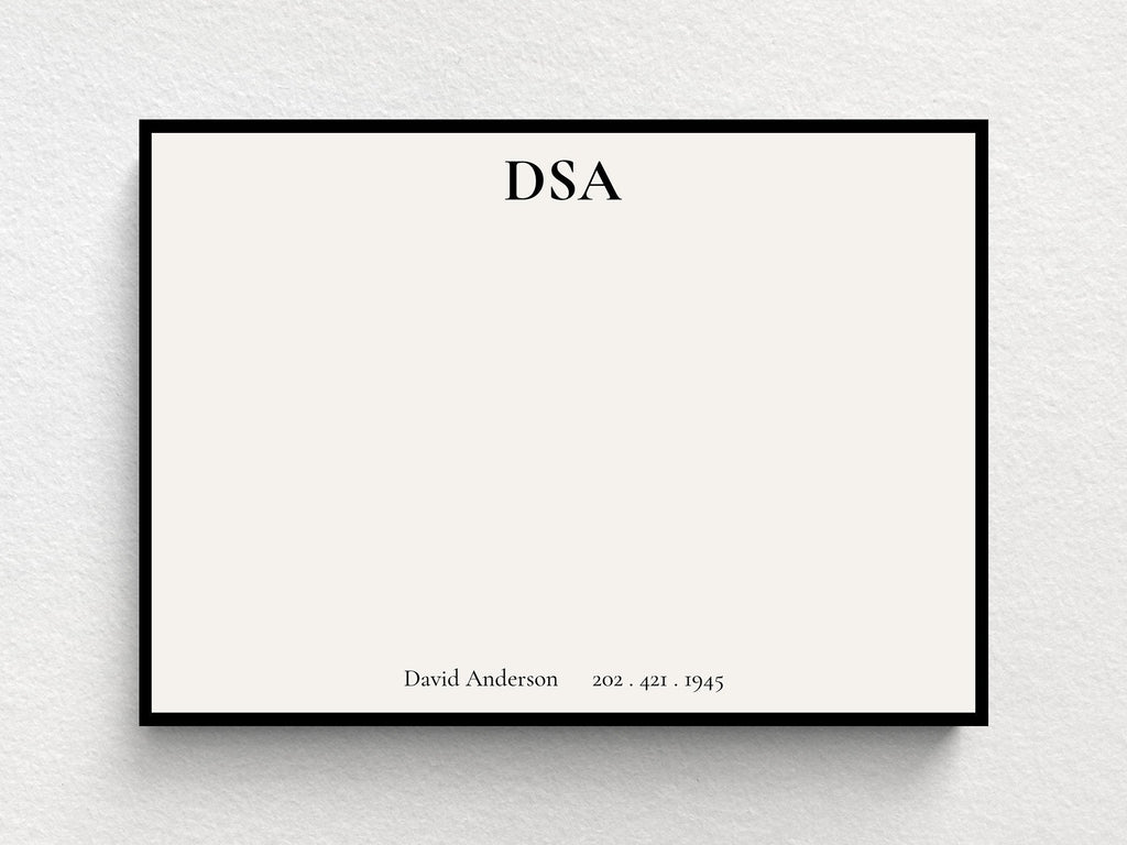 Personalized Stationery - David