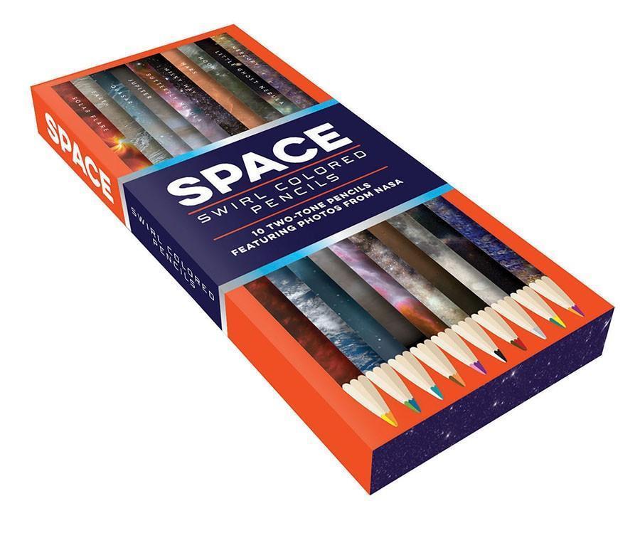 Space Swirl: 10 Two-Tone Pencils