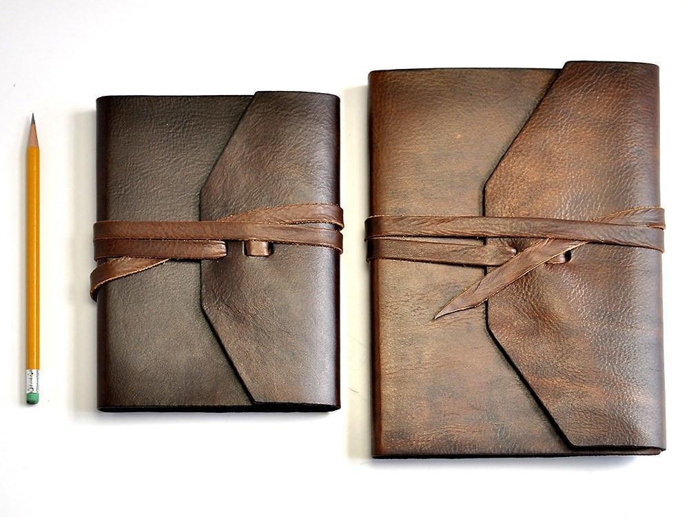 The Novelist Leather Journal with Lined Pages
