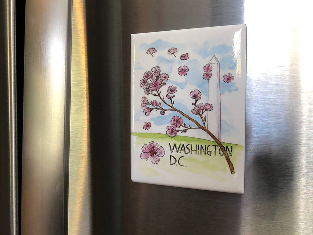Washington DC Cherry Blossom Magnet