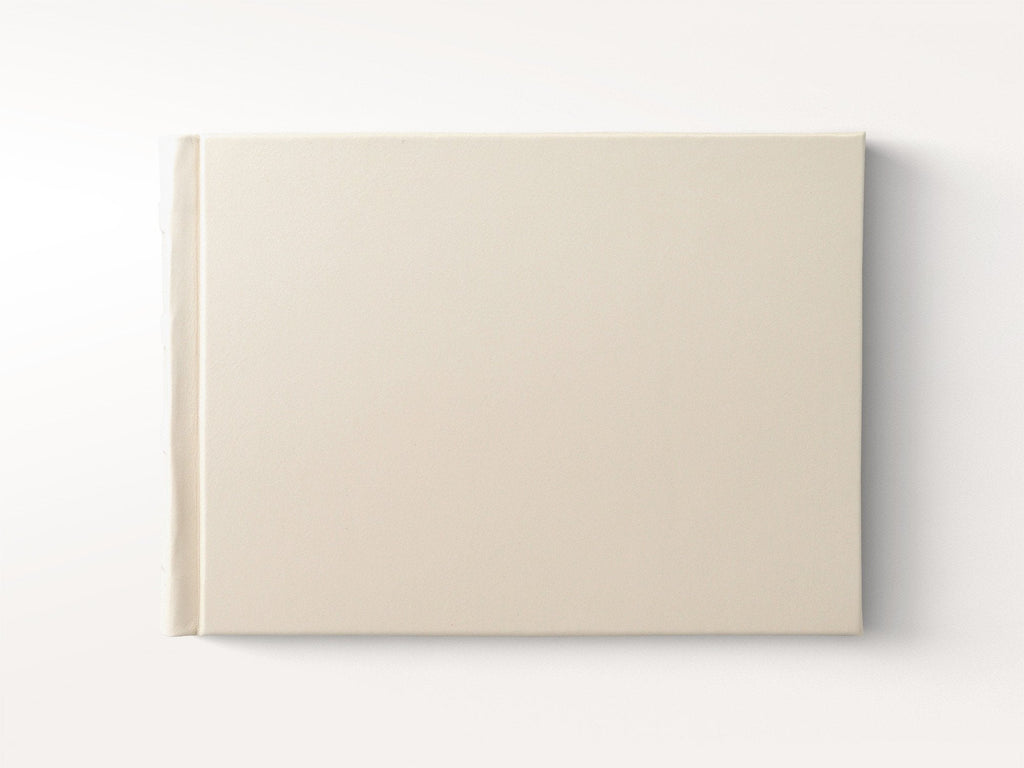 White Italian Leather Guest Book