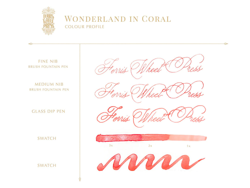 Wonderland in Coral Fountain Pen Ink