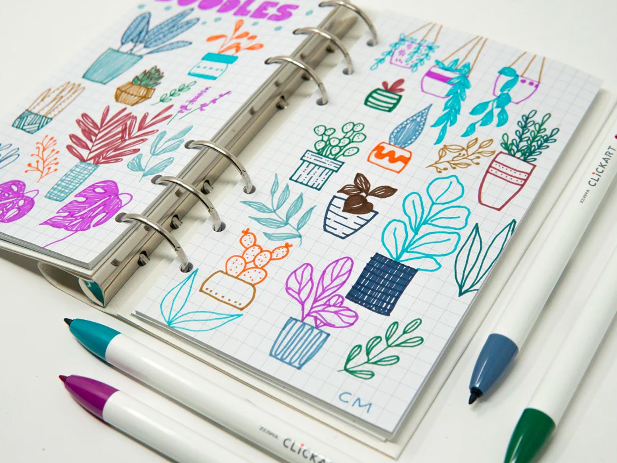 Zebra Clickart Retractable Marker Pen Lavender