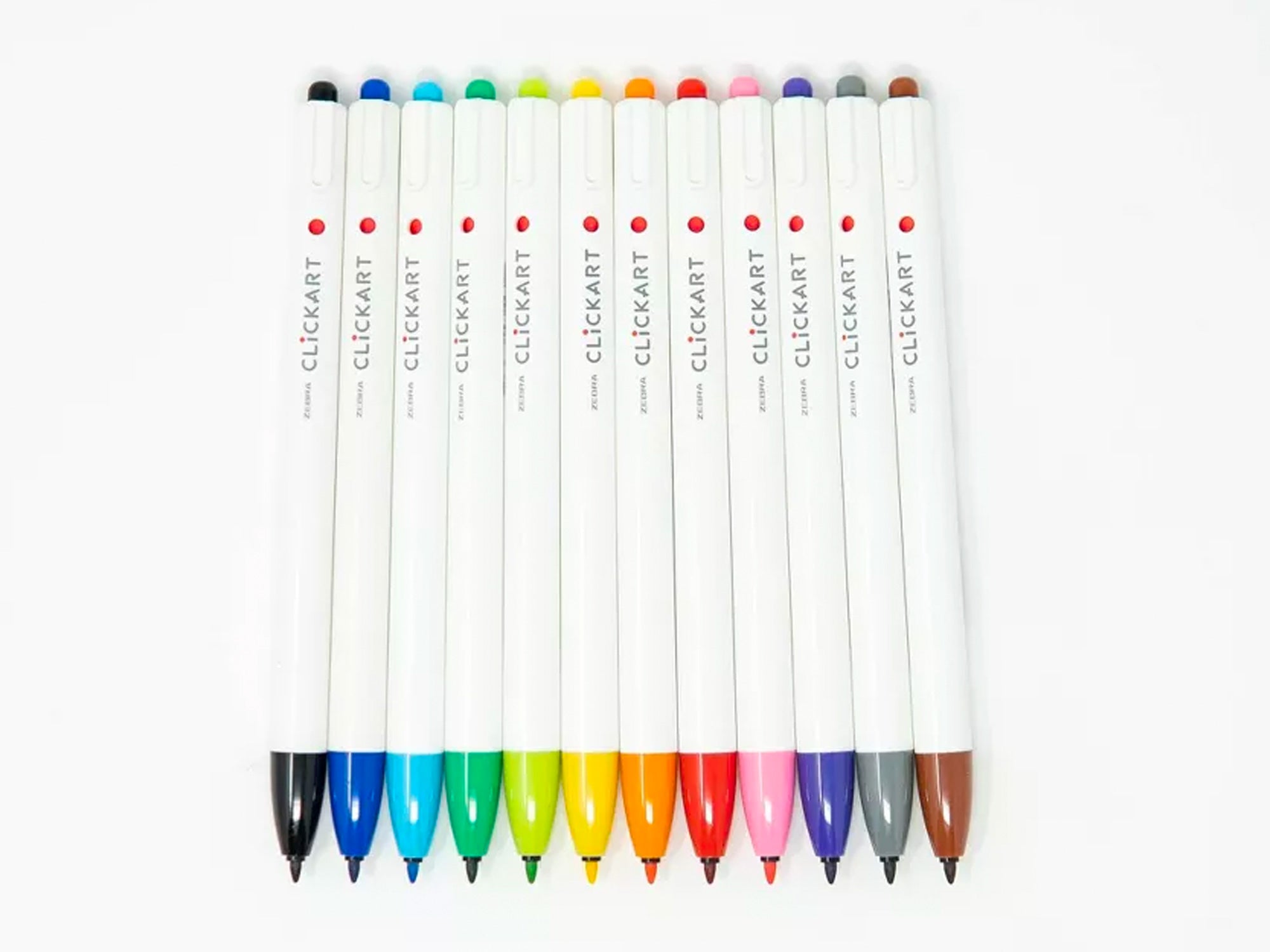 Zebra ClickArt Retractable Marker Pen - 12 Color Set - DK