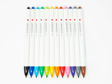 Zebra ClickArt Retractable Marker Pens Set of 12 - Standard